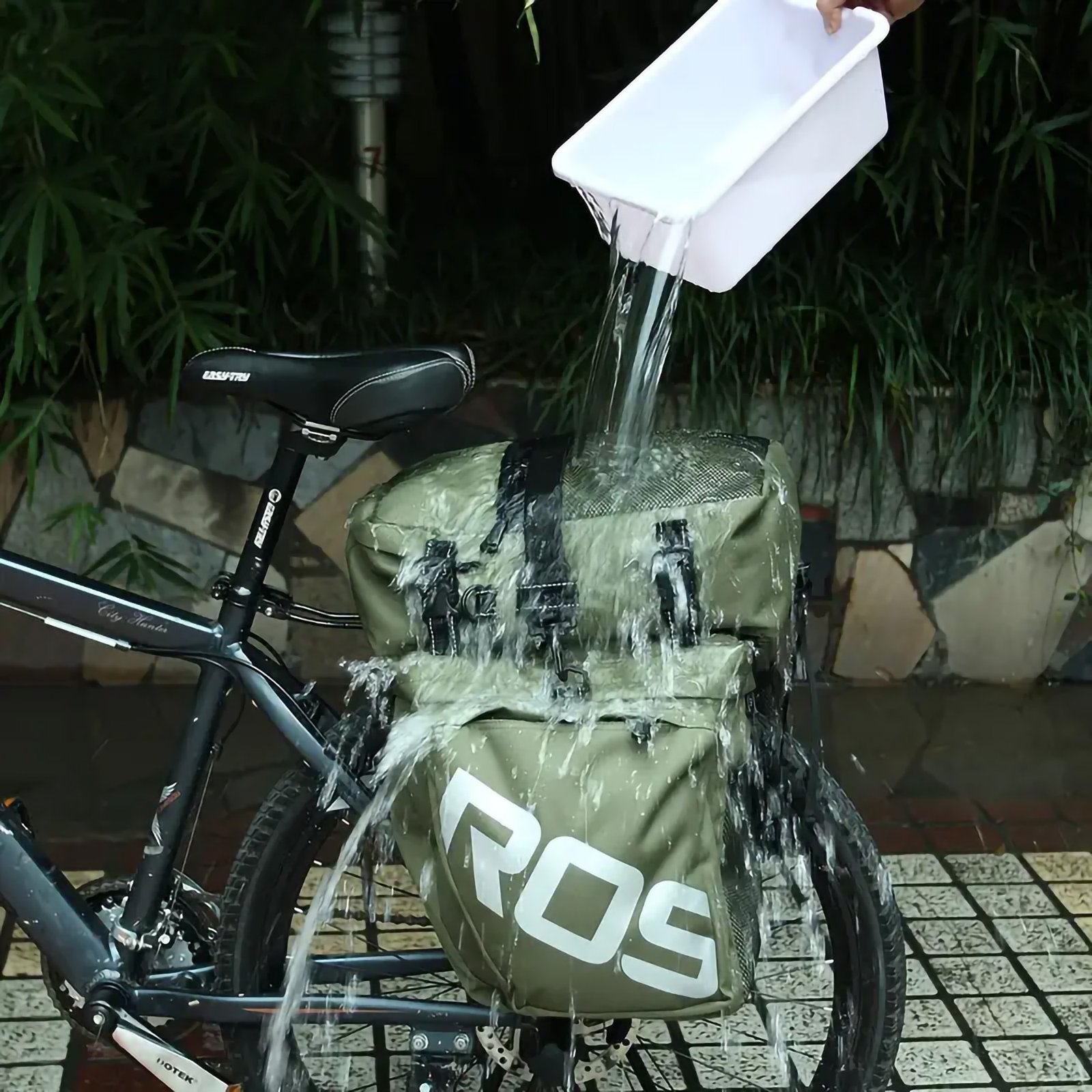 3-in-1 Bicycle Pannier Bags, Waterproof Rear Rack Cargo Carrier - Image 6
