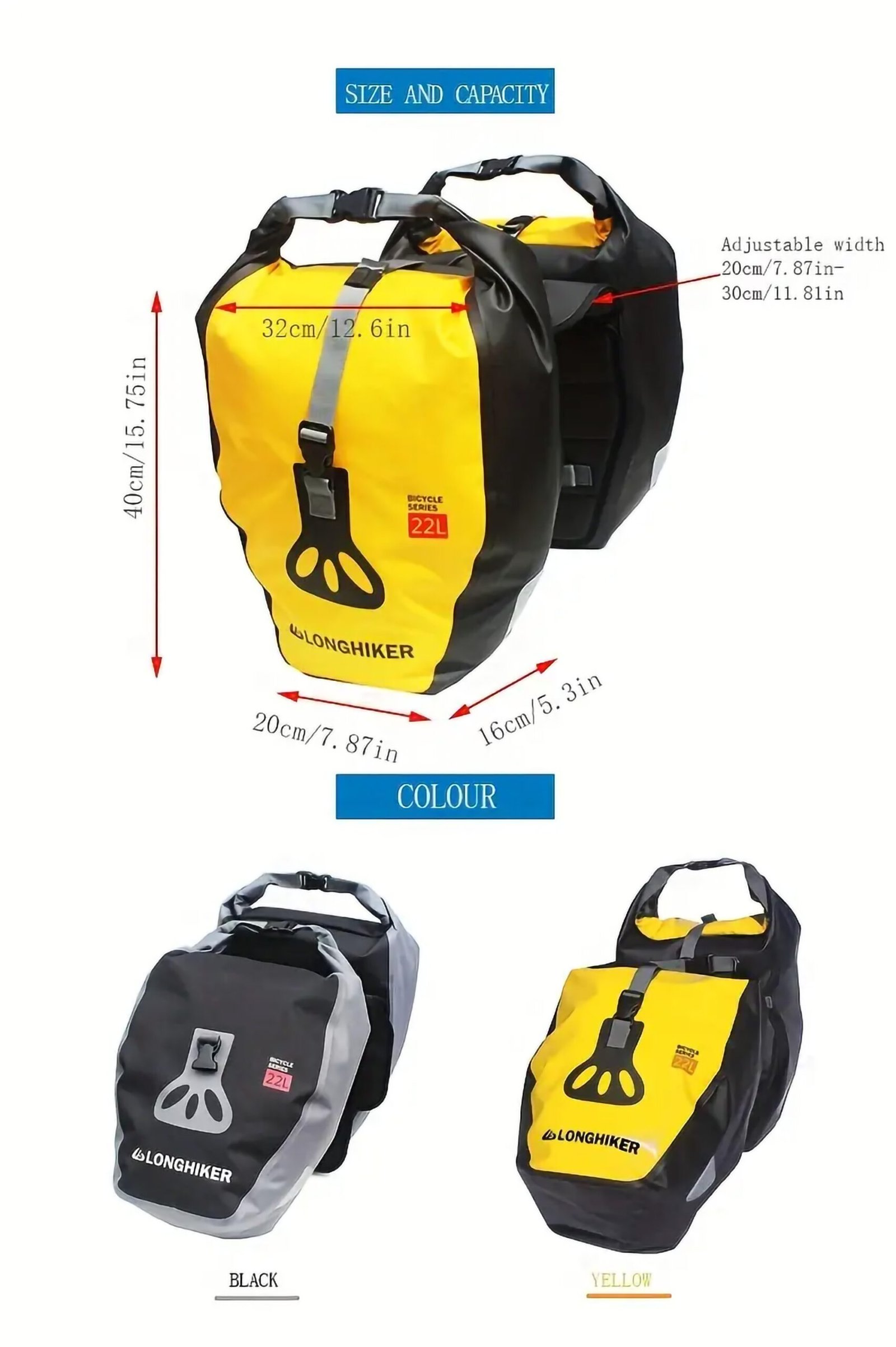 Bike Pannier Bag With Large Capacity, Bike Rack Bag - Image 6