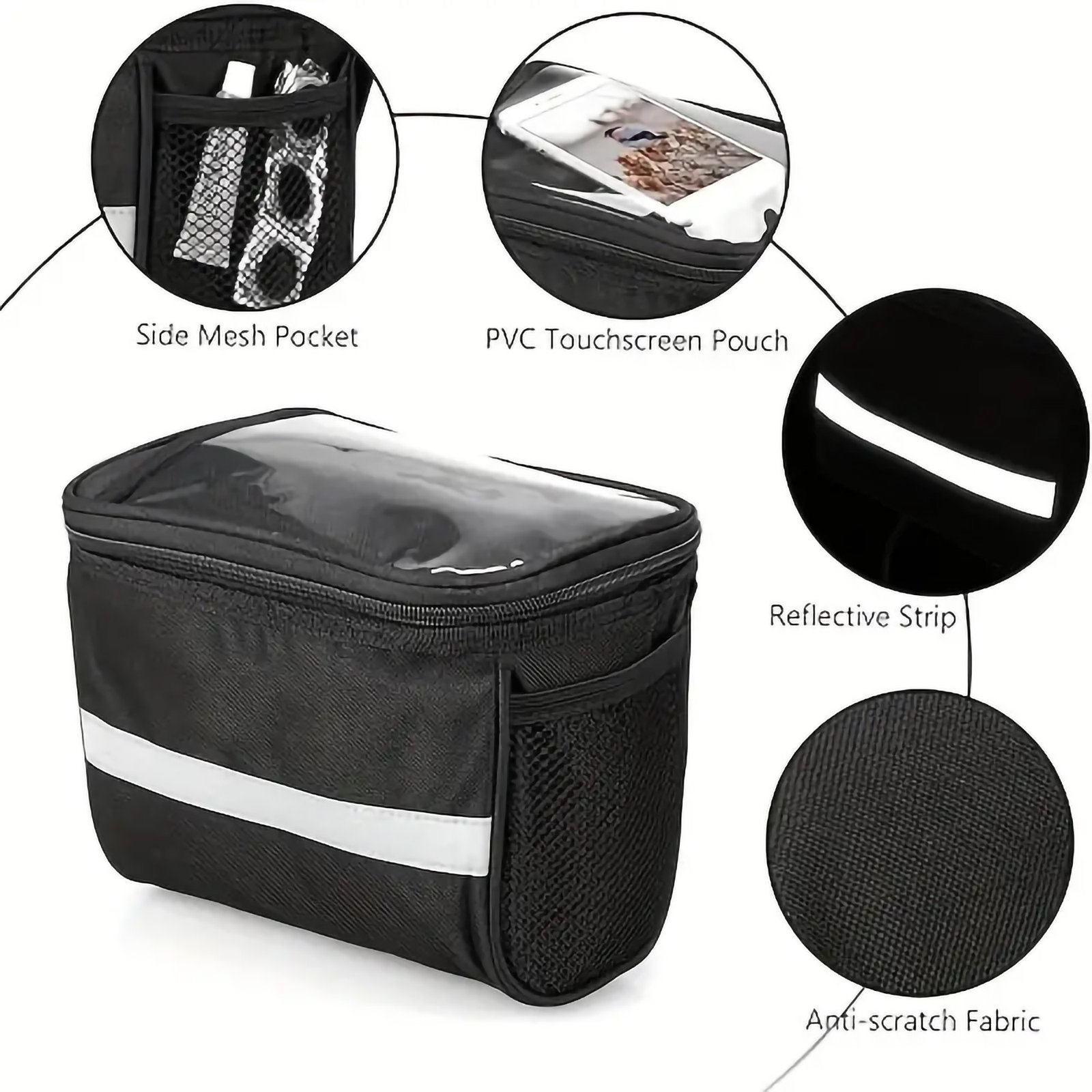 Safety Ride & Stylish Look Reflective Bicycle Saddle Bag - Image 6