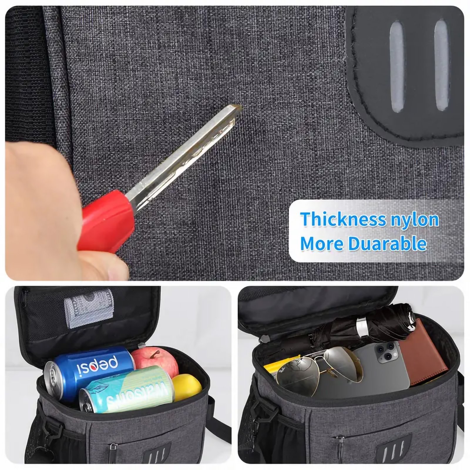 Adjustable Bike Handlebar Bag With Phone Pocket - Image 4