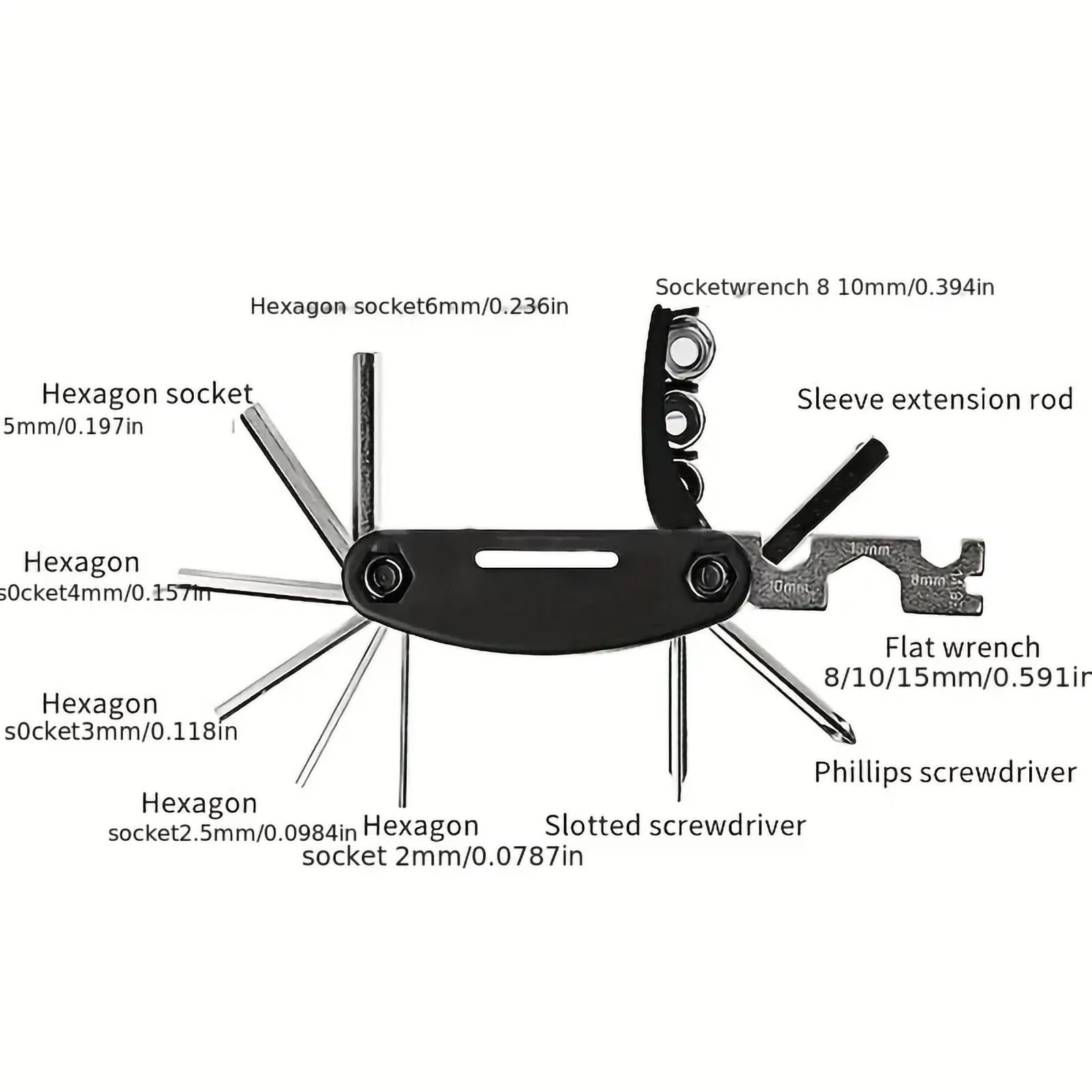 Portable Bike Tool Kit with Tire Pump - Image 3