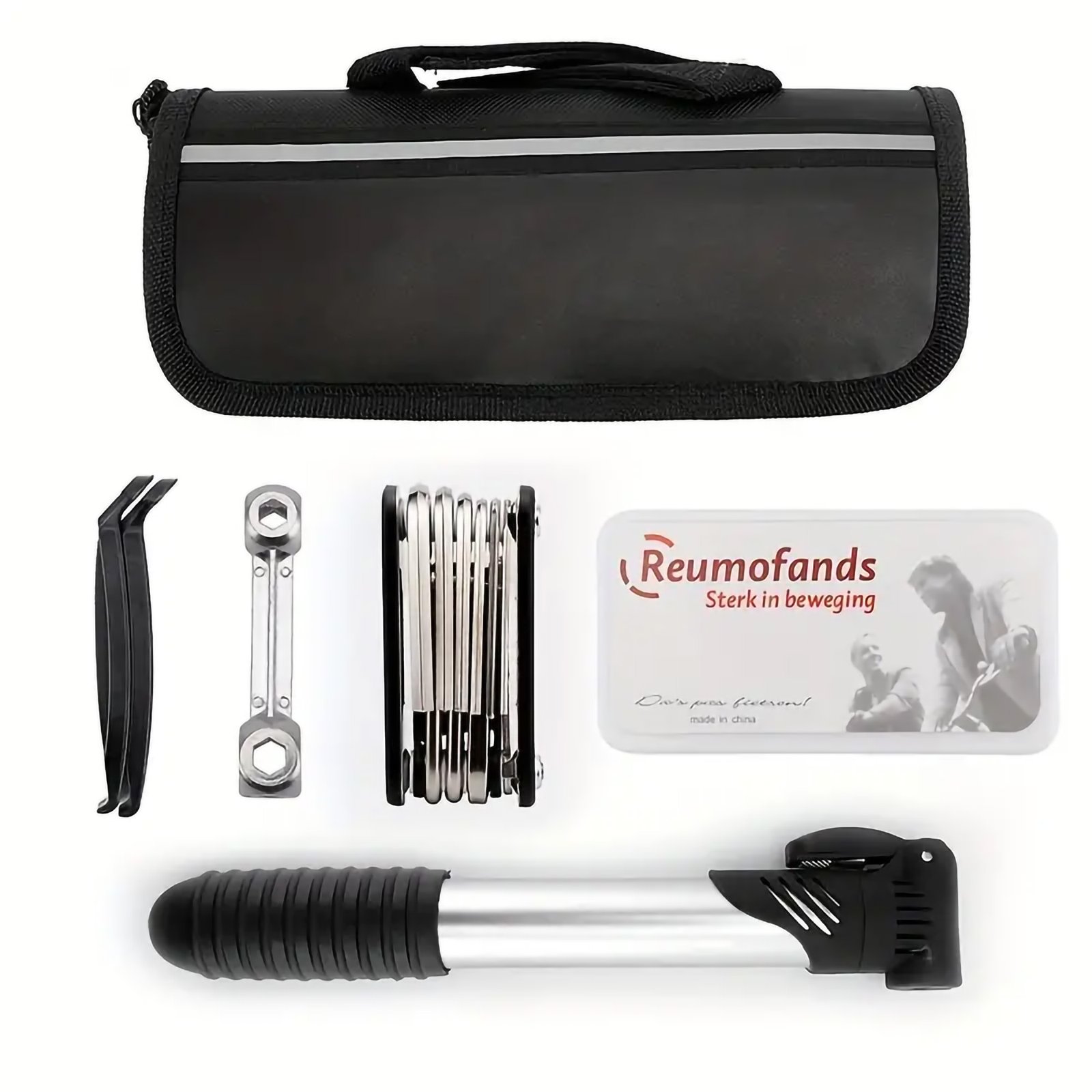 Portable Bike Tool Kit with Tire Pump - Image 6