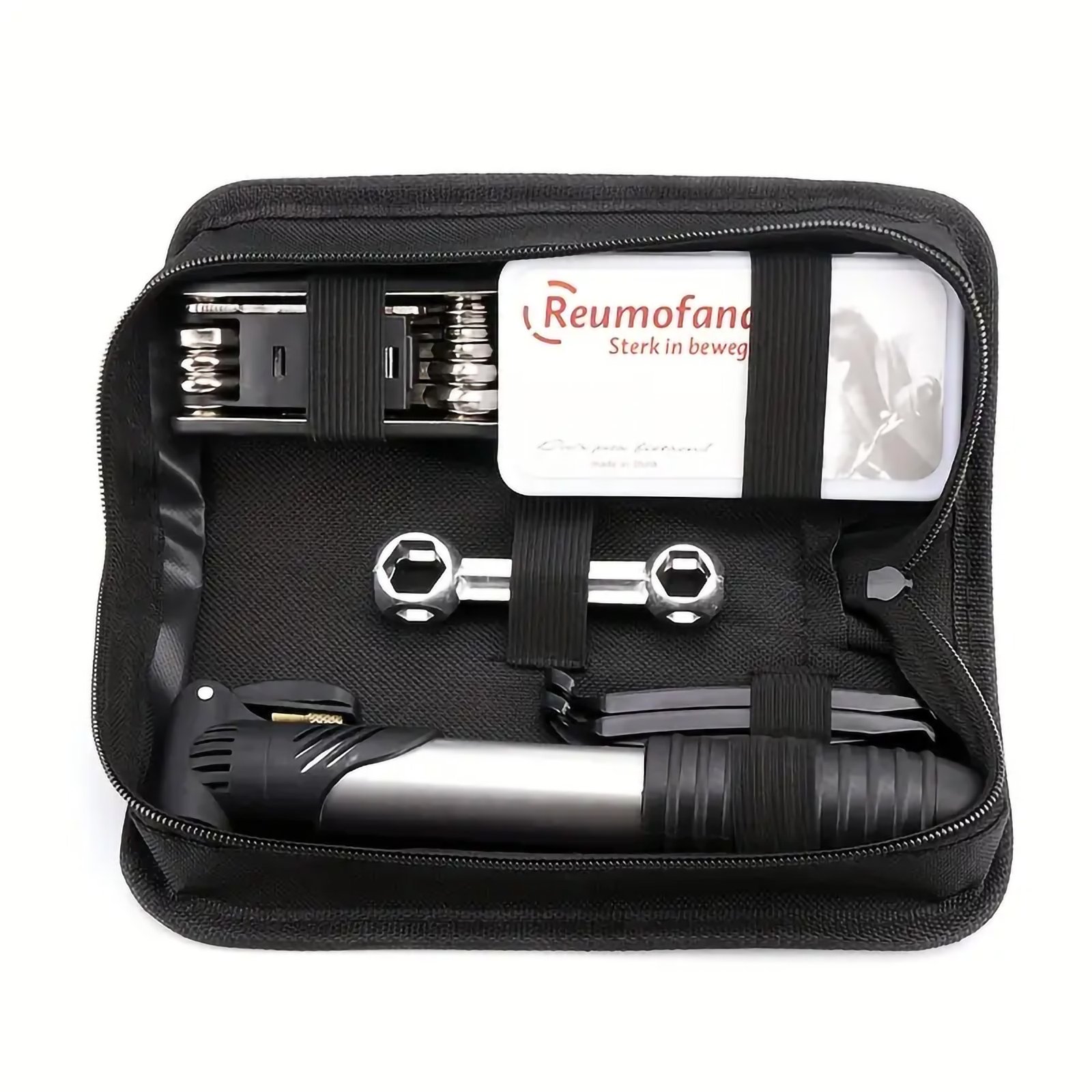 Portable Bike Tool Kit with Tire Pump - Image 2