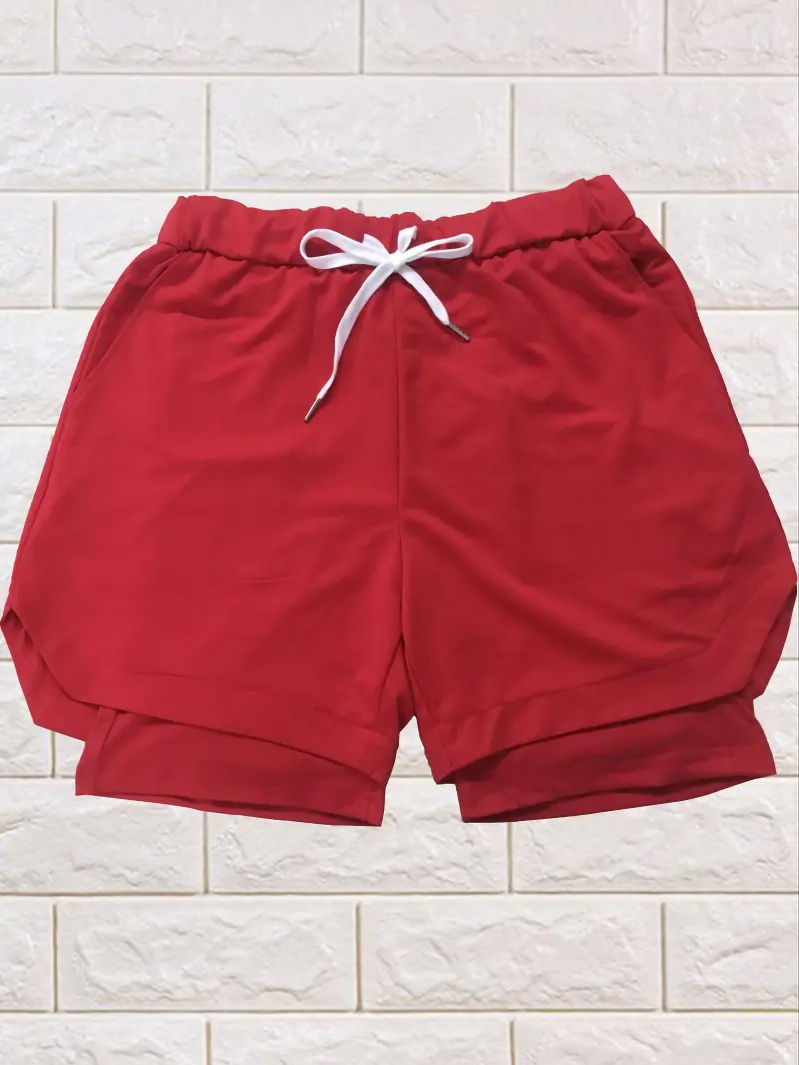 Solid 2 In 1 Shorts For Riding Sports Outdoor Fitness - Image 3