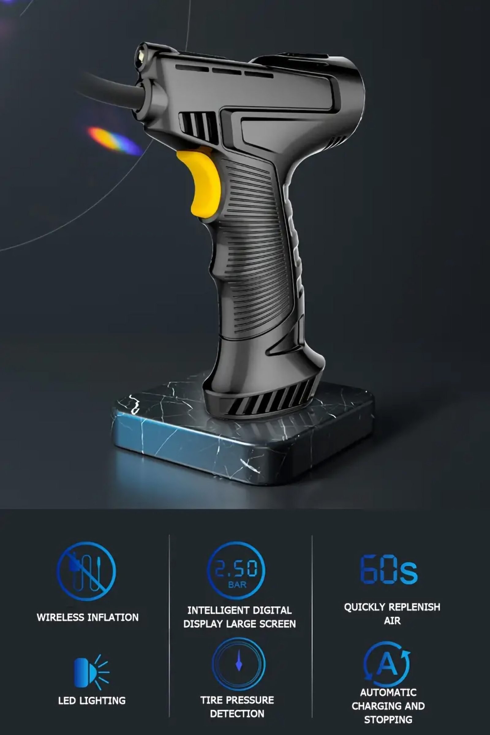 Portable Air Compressor Inflator Wireless Handheld Pump - Image 4