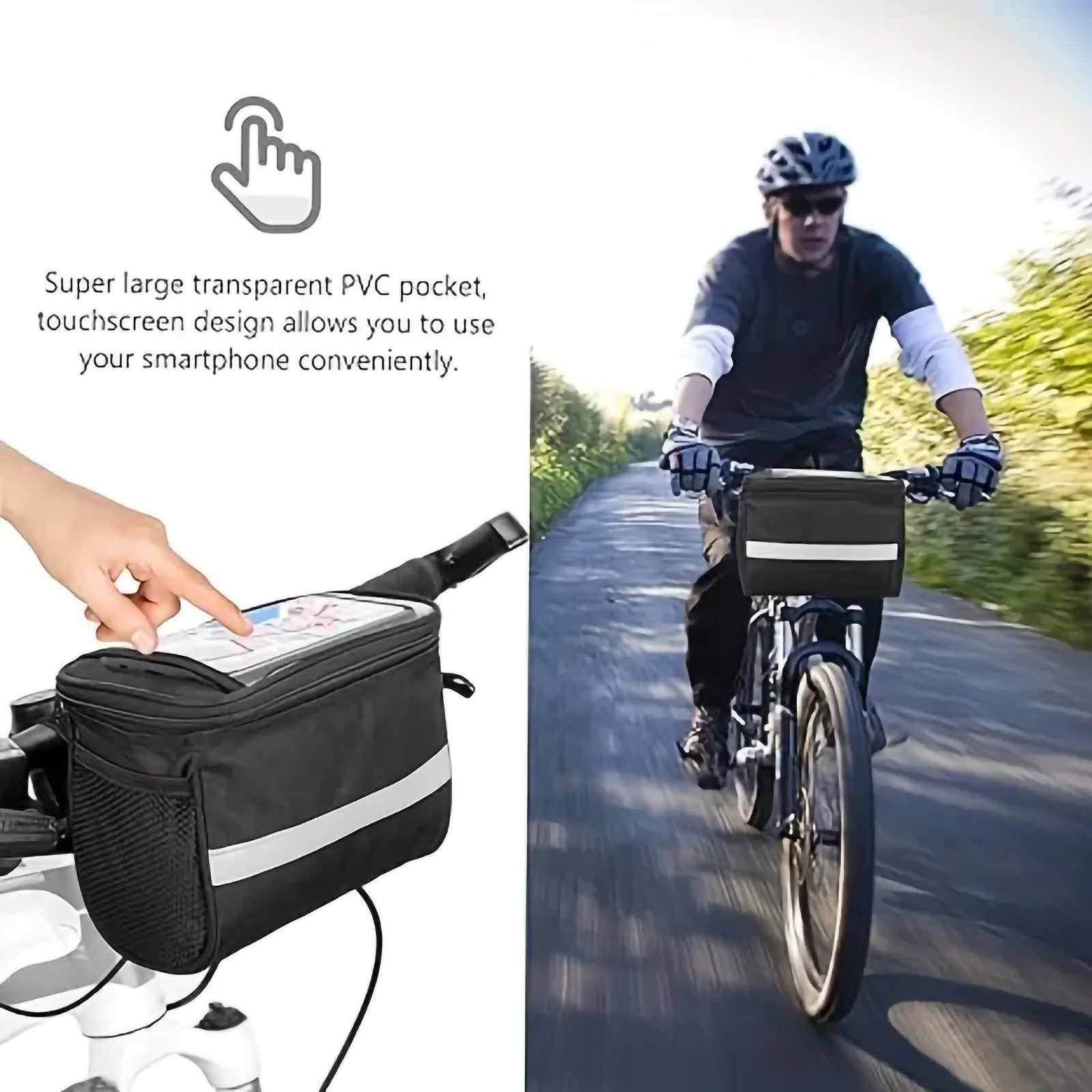 Safety Ride & Stylish Look Reflective Bicycle Saddle Bag - Image 4