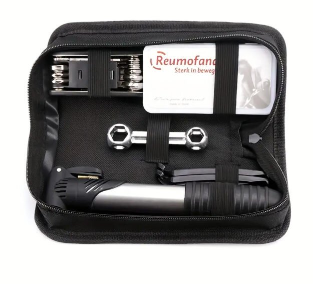 Portable Bike Tool Kit with Tire Pump