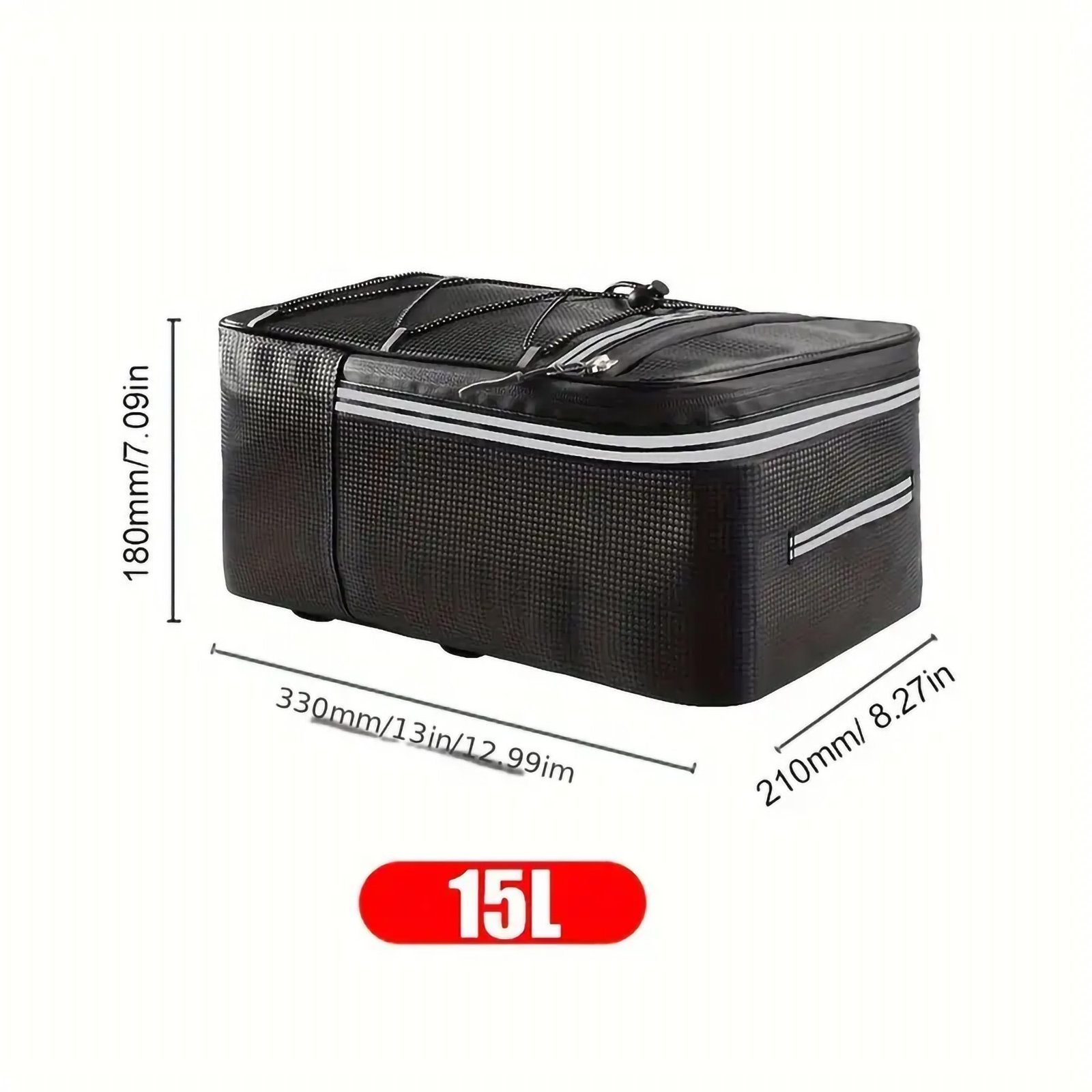 Bike Rear Rack Bag, Waterproof Bicycle Trunk Carrier - Image 3