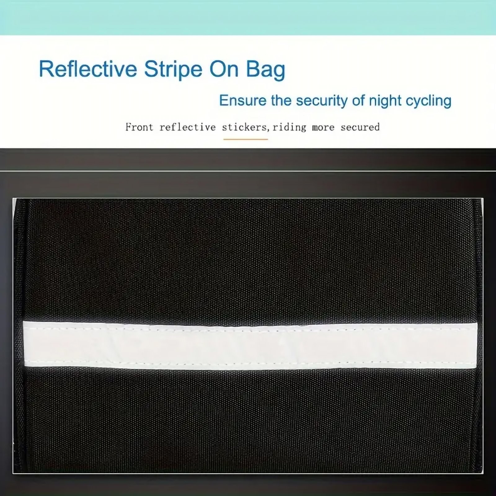 Safety Ride & Stylish Look Reflective Bicycle Saddle Bag - Image 3